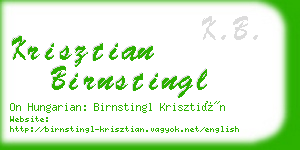 krisztian birnstingl business card